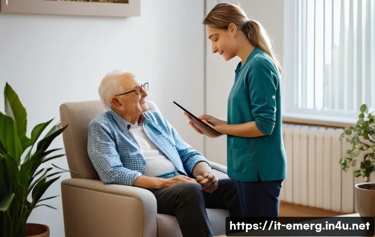 작업치료사의 환자 중심 치료 접근법 - A warm and inviting occupational therapy session scene in a modern Italian clinic, showing a compass...