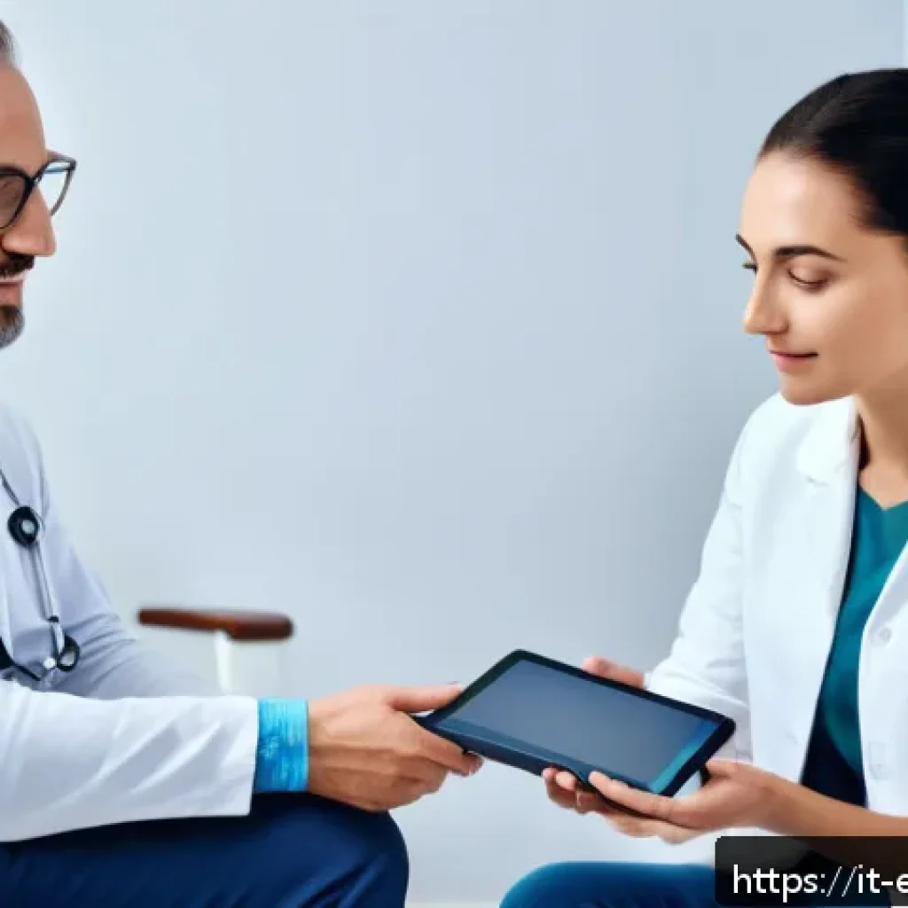 작업치료사의 전문성 평가 방법 - A modern occupational therapy clinic scene featuring a professional therapist using advanced digital...