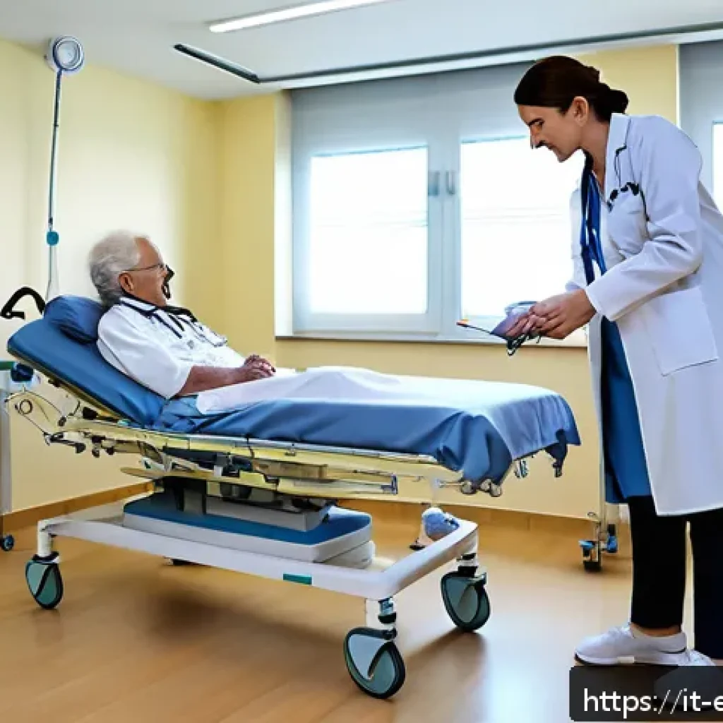 작업치료사의 병원 내 자격 인증 사례 - A professional occupational therapist in a modern Italian hospital setting, wearing clean, professio...